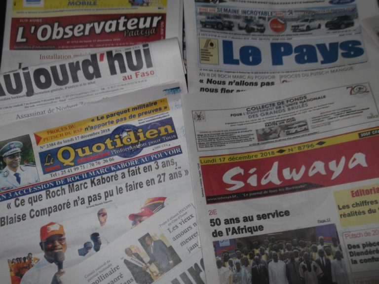 Patronat, justice et politique, au menu des quotidiens burkinabè