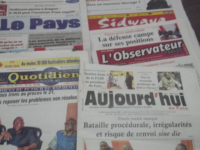 Religion, politique et sécurité à la Une des quotidiens burkinabè