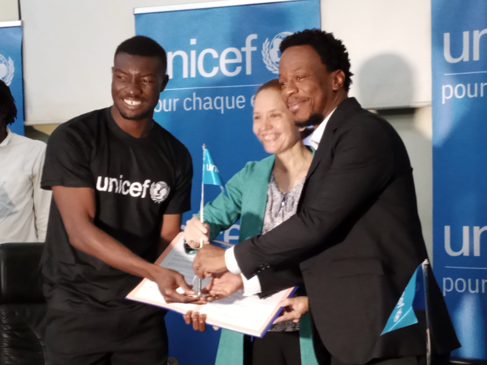 Hugues Fabrice Zango fait ambassadeur de bonne volonté de l’UNICEF