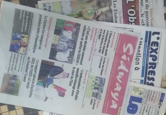 Burkina : sport, coopération et décès de l’ancien président de l’assemblée nationale, en couverture des quotidiens burkinabé