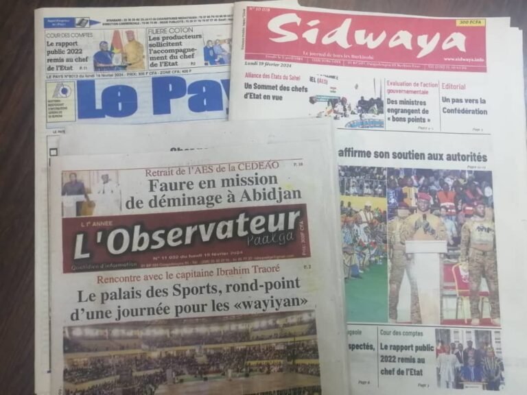  Infrastructures routières, foncier et CEDEAO au menu des journaux burkinabè