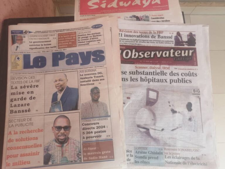 Santé et sport en couverture des journaux burkinabè