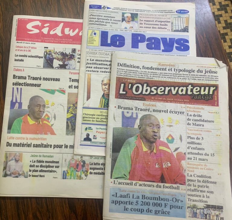 Santé et sport largement commentés par la presse burkinabè