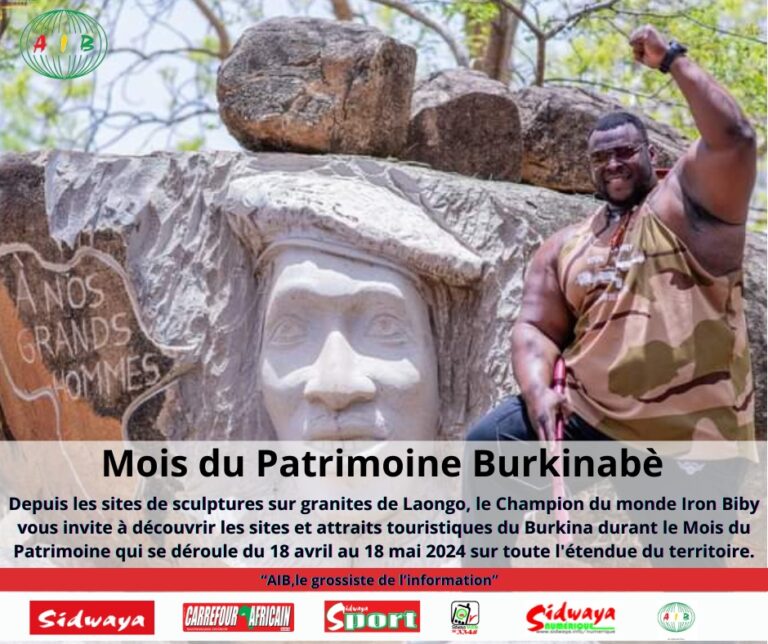 Le champion du monde du Log Lift, Iron Biby, invite à visiter les sculptures rupestres de Laongo