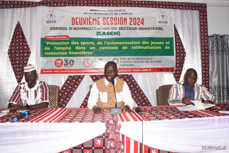 Burkina/Casem : le ministère des sports, de la jeunesse et de l’emploi invite à rationaliser les ressources financières