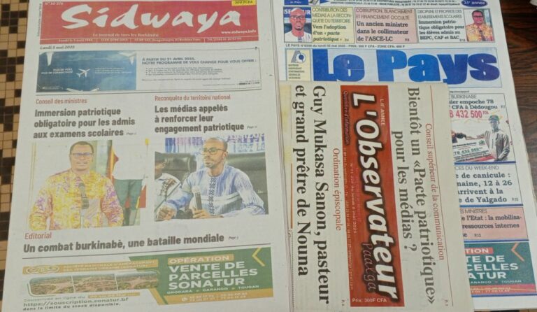 Burkina : L’immersion patriotique des élèves et la journée mondiale de la presse font la une des quotidiens