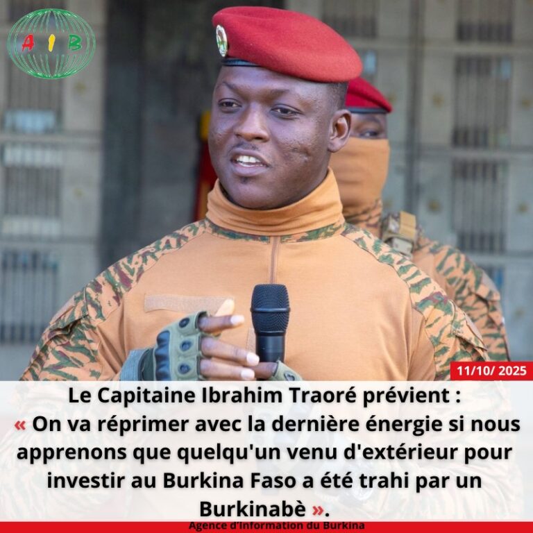 Burkina : le Président Ibrahim Traoré met en garde contre les arnaques visant les investisseurs étrangers