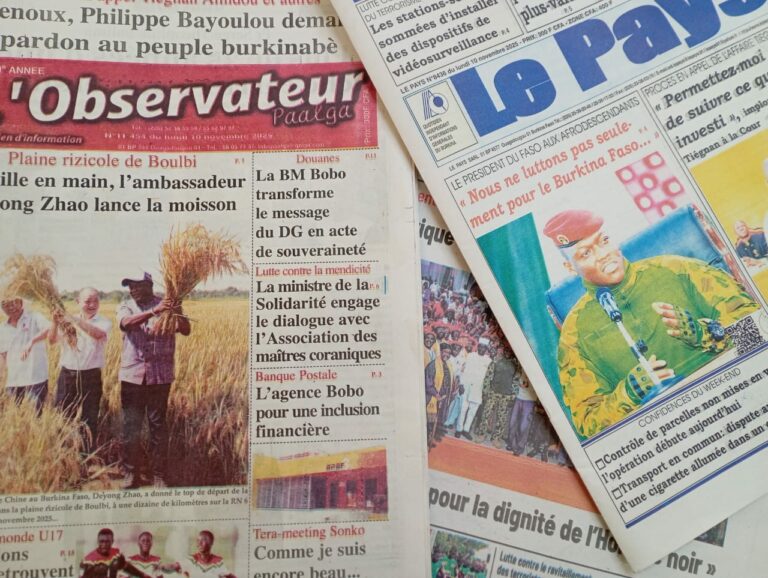 Burkina : Société et rencontre à la Une des quotidiens burkinabè