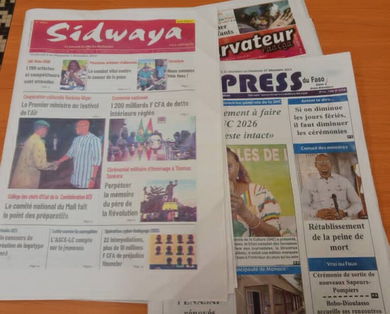 Burkina : Rétablissement de la peine de mort et économie, largement relayés par les journaux