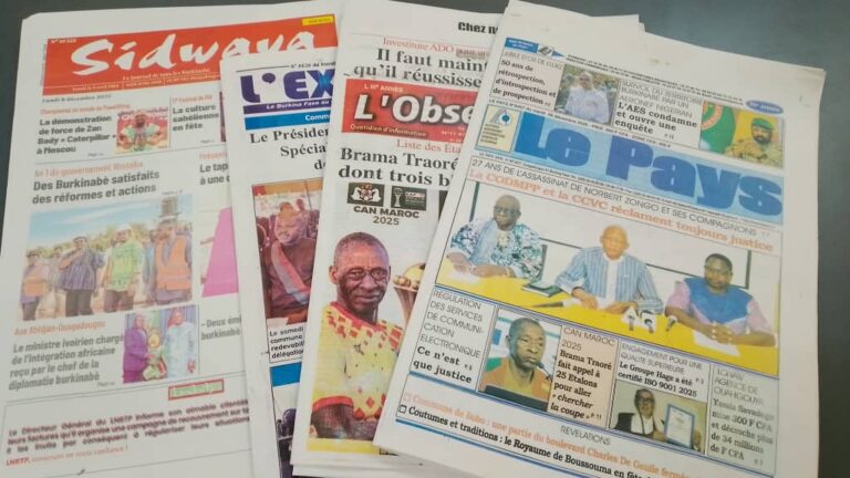 Coup d’État manqué au Bénin, jubilé d’or de l’Université Joseph Ki-Zerbo et CAN 2025 en coverture des journauux