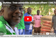 Burkina : Trois universités publiques offrent 1 046 700 F CFA à l’Agence Faso Mêbo